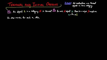 Terminal and Initial Objects