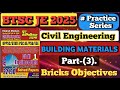 Building Materials | BTSC JE 2025 | Bricks | Civil Engineering | Youth Competition Times Book PYQ