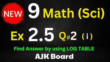 Class 9 Maths 𝐍𝐄𝐖 Book 📗Q.no 2 part ( i ) Exercise 2.5🍁AJK Board  ✍️ Saif Math Notes