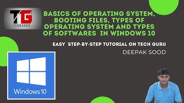 Basics Of Operating System And Types Of Softwares In Window 10 In Hindi By Deepak Sood | Tech GURU