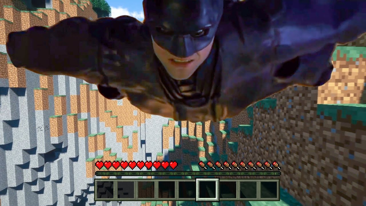 when Batman plays Minecraft