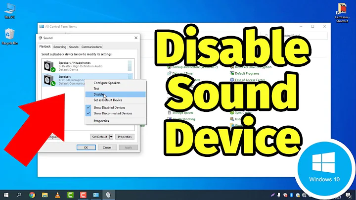 How to Disable a Sound Device in Windows 10
