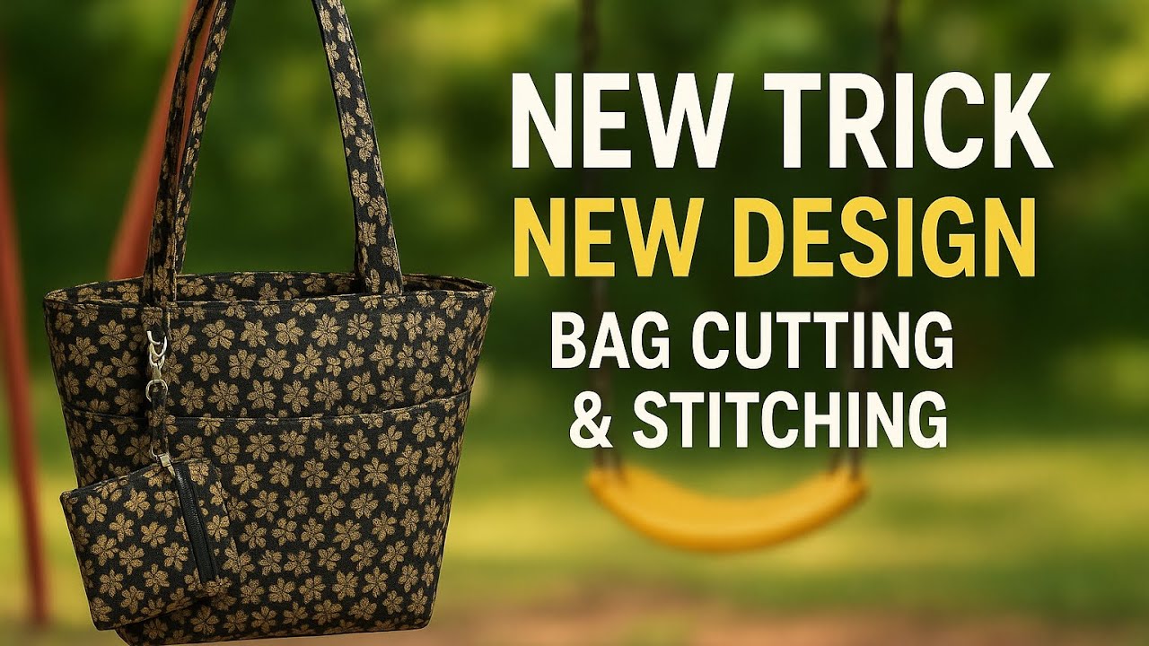 New style ,New design handbag cutting and stitching tutorial with New Trick for beginners