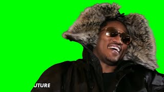 Future shrugging and laughing meme - Green Screen