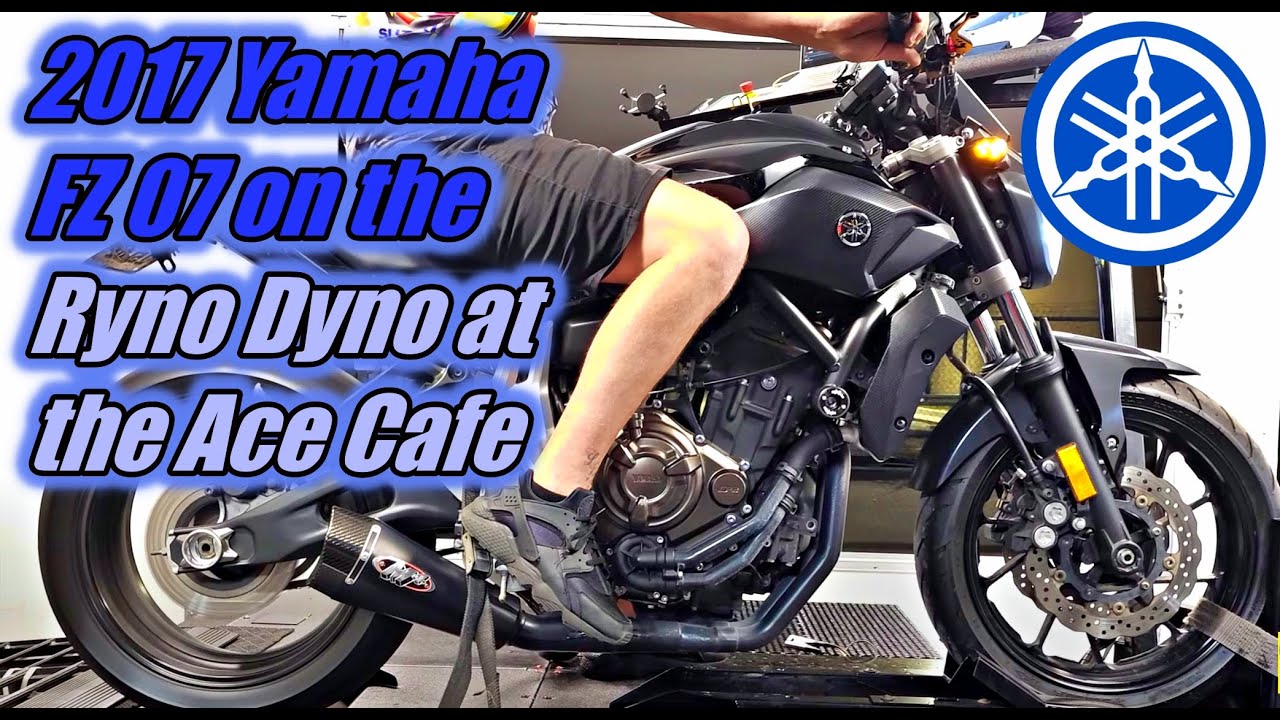 2016 Yamaha FZ 07 Dyno Test with M4 exhaust and a tune at the Ace