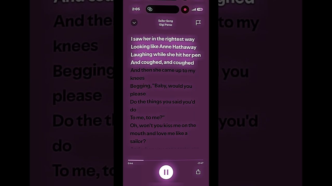Sailor Song - Gigi Perez | did this in school too | #lyrics #spotify #shorts