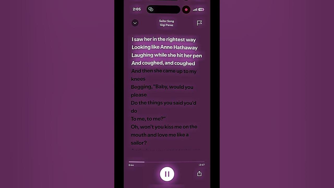 Sailor Song - Gigi Perez | did this in school too | #lyrics #spotify #shorts