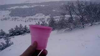 Kışın Dağa Tırmanmak Zirve De Çay Içmek