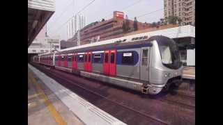 {ERL} The medium motor MLR train ( E88-E62 ) depart from MTR ShaTin Station