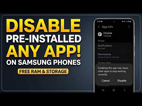 How To Disable Pre-installed Apps On Samsung Phone (Easy Guide 2026!)