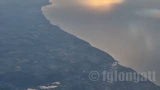Amazing #reflection of the #sun on the #sea from the #passenger #seat