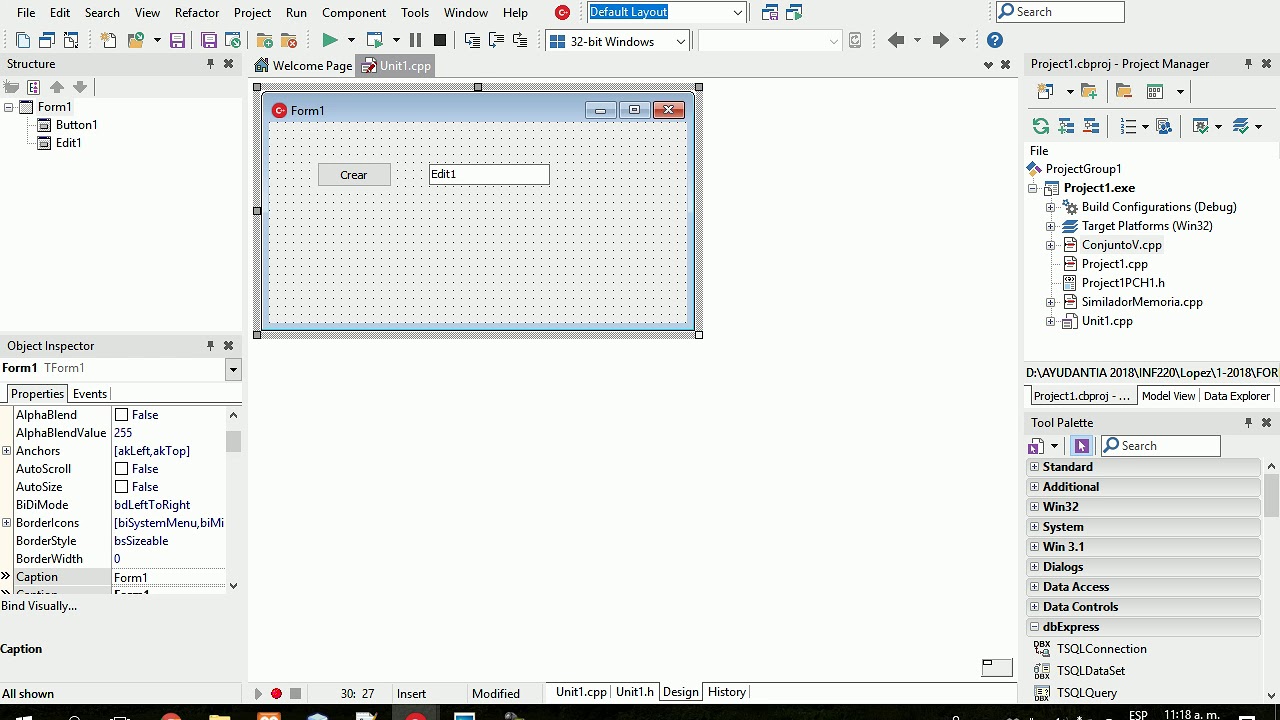 Formulario C++ Embarcadero - U.A.G.R.M. - YouTube