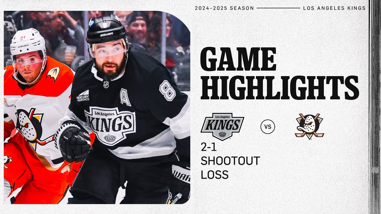 LA Kings Head to a Shootout in Second Straight Game in Loss to Anaheim Ducks