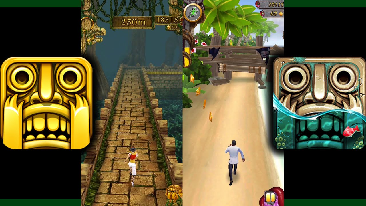 Temple Run Vs Temple Run 2 Pirate Cove - YouTube