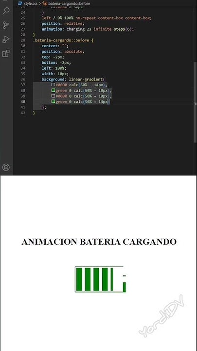bateria cargando html y css - YouTube