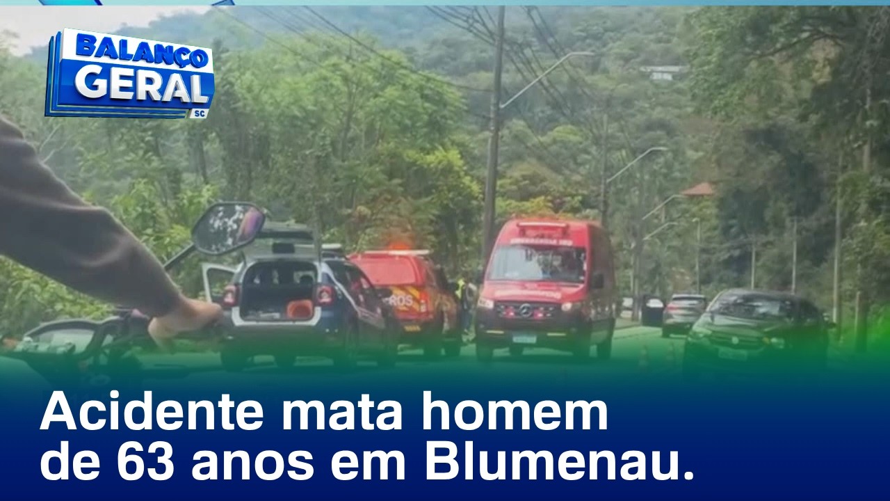 Rua Hermann Huscher: acidente mata homem de 63 anos em Blumenau