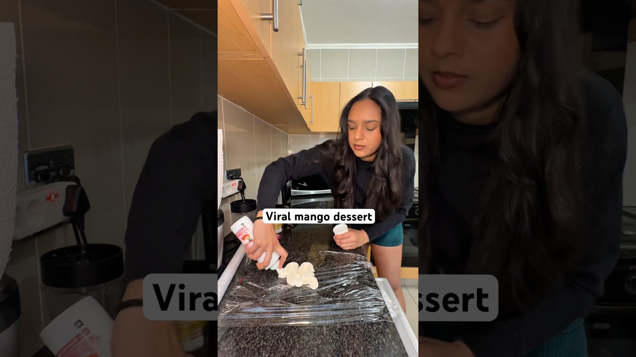 Making the viral mango dessert 🥭