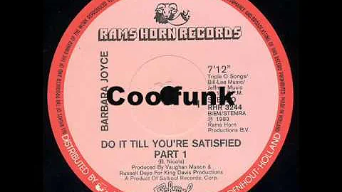 Barbara Joyce - Do It Till You're Satisfied (12" F...