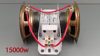 Make Free 230V 15000W Electricity Energy Using Speaker Transformer Tools