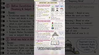 Important law questions and answers #lawstudents #lawnotes #judiciaryexam