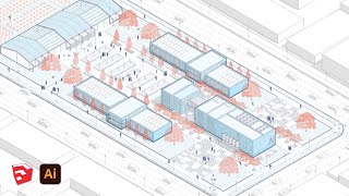 HOW TO: Bird's Eye Axonometric Diagram with SketchUp and Illustrator