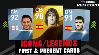 PES 2020 ALL LEGENDS FIRST AND PRESENT PES CARDS | PES 05 - PES 20