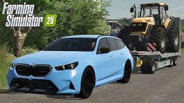 FS25 - BMW M5 G99 Touring with TRAILER HITCH - NEW CAR MOD for Farming Simulator 2025 ROLEPLAY