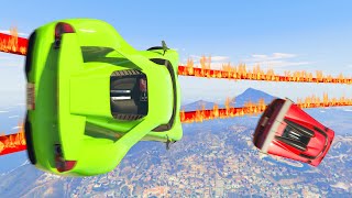 Finish The TIGHTROPE Before Your TIRES EXPLODE! (GTA 5 Funny Moments)
