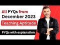 All teaching aptitude pyqs  december 2023  revision series  ugcnetpaper1