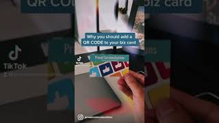Here is why you need a QR code on your business card. Business Card Designs.