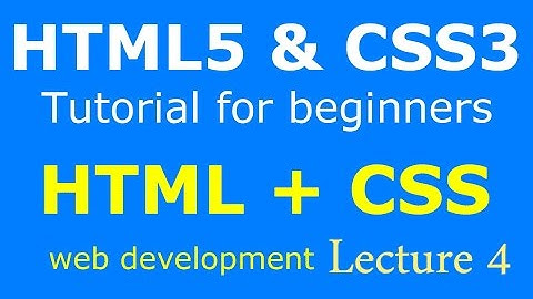 Lecture #4 - How to Create Button and Contact Form with HTML, CSS (Hindi & Urdu)