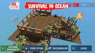Survival in Ocean raft  Önce yemek ve suyu hallettik 🤝 #survivalinocean #survivalgame #raft