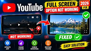 Fix YouTube video full screen option not working problem 2026 screenshot 1