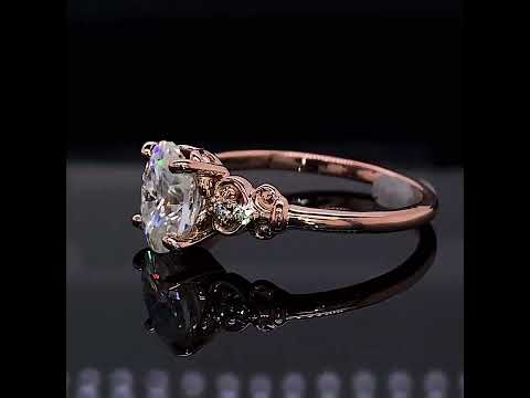 Oval Cut Scroll Engagement Ring ring video