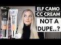 ELF Camo CC Cream Review vs. IT Cosmetics CC Cream- ELF CC Cream Fair 140 W + Light 240 W