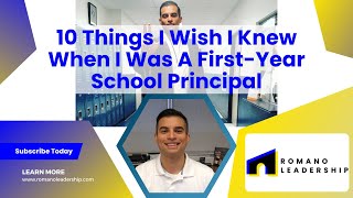 10 Things I Wish I Knew as a First Year School Principal