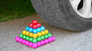 EXPERIMENT CAR vs MARBLES Crushing Crunchy & Soft Things by Car!