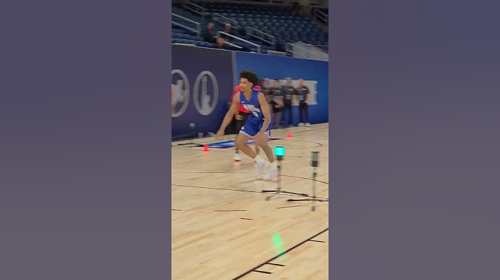 Rutgers guard Dylan Harper in the pro lane agility at the NBA Combine