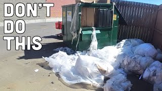 Newbie Divers Trash Dumpster