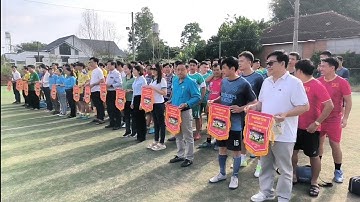 Toàn cảnh Lễ khai mạc Giải bóng đá mini nam Công đoàn ngành Y tế Tây Ninh 2023