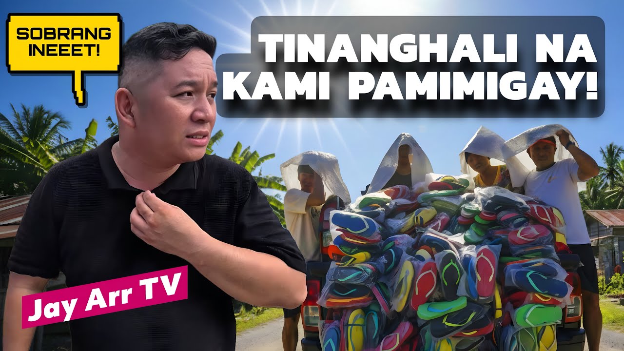 Nag-talukbong na sa sobrang init! Ilang magsasaka, nakatanggap din ng tsinelas! Thank you, Polillo!