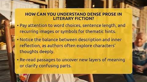 How Can You Understand Dense Prose In Literary Fiction? - Tales And Texts