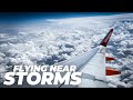 Stormy Approach Wingview into Paris / easyJet A320