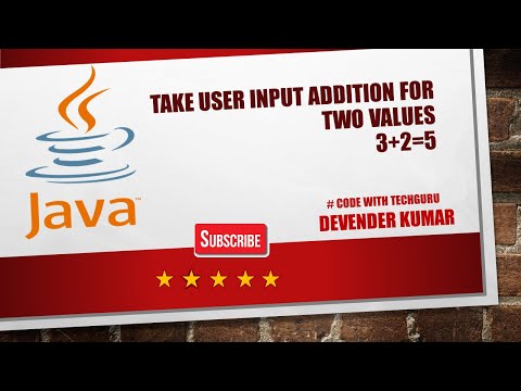 USER INPUT ADDITION OF  TWO NUMBERS ||  JAVA|| HINDI