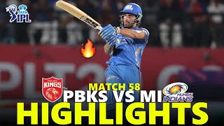 Punjab Kings vs Mumbai Indians Match 58 Highlights IPL 2026 | PBKS VS MI