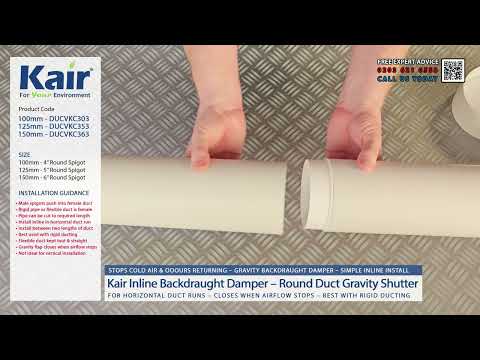 Inline Backdraught Damper | Stop Cold Air in Ducting