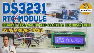 DS3231 Real Time Clock (RTC) Module - Detailed Explanation and Interfacing with Arduino &amp; I2C LCD