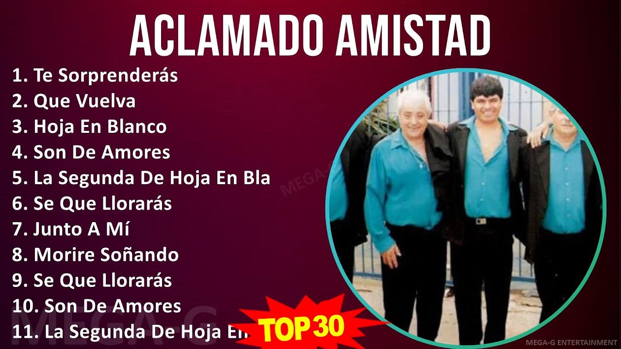A c l a m a d o A m i s t a d MIX Las Mejores Canciones ~ Top Latin Music