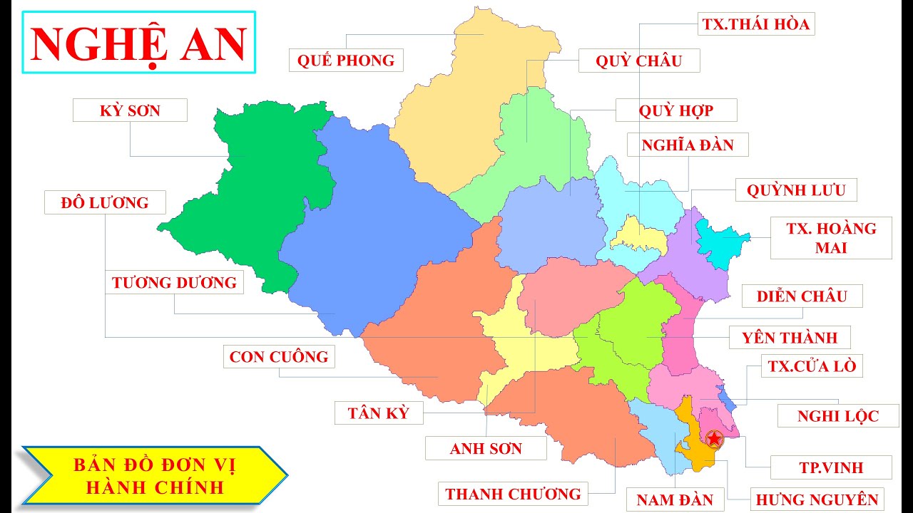 Bản đồ tỉnh Nghệ An -- Vị trí tỉnh Nghệ An trên bản đồ... - youtube