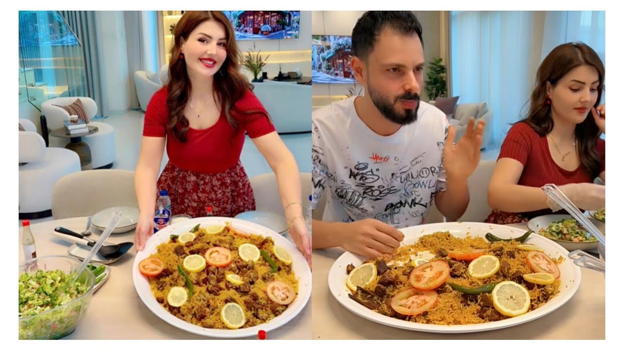 نور وعصام 🥰 المنسف السعودية 🇸🇦لحم وشحم صار جاهز يسلام سلم 